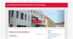 Desktop Screenshot of ekormanyzat.kormend.hu